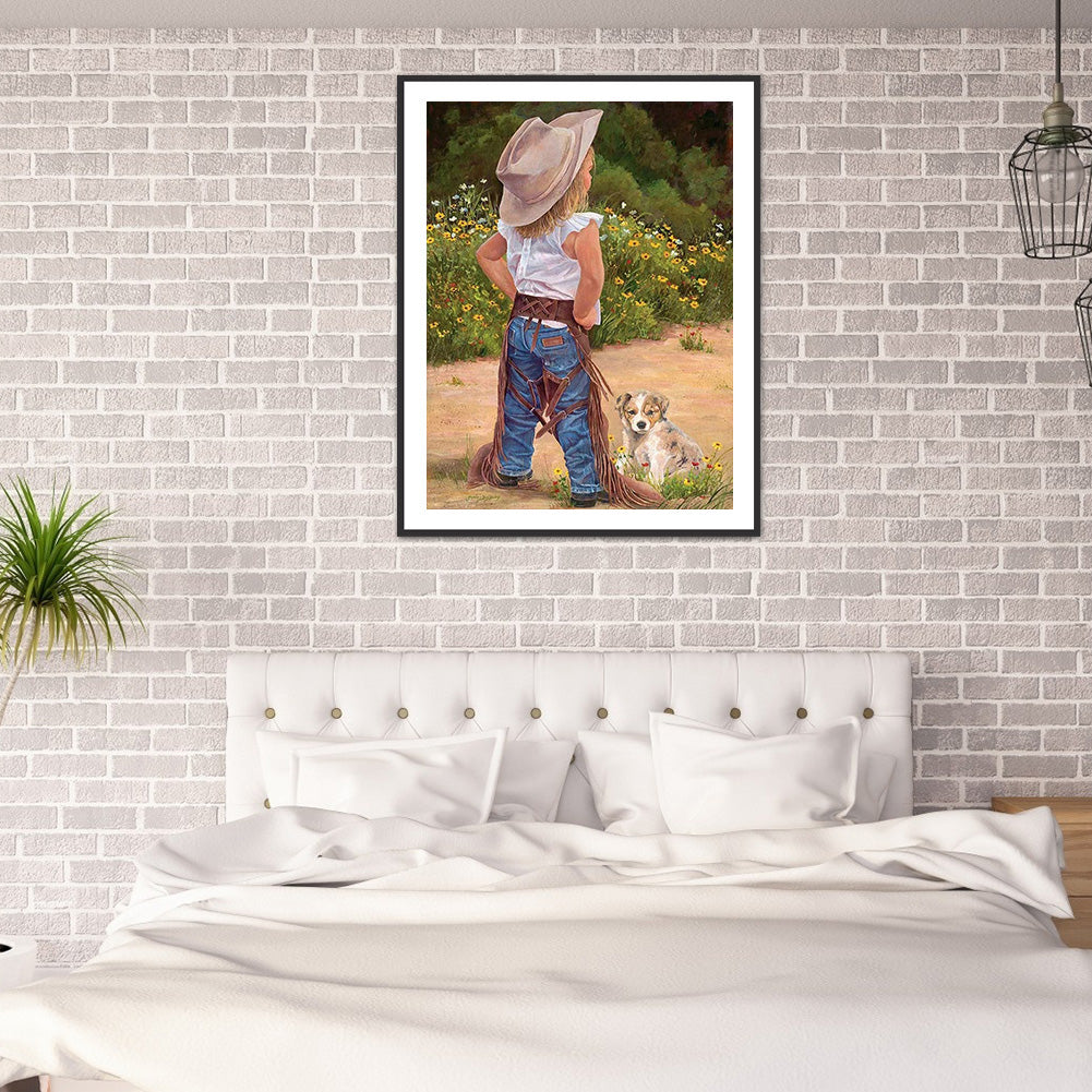 Play Child 30*40CM(Canvas) Full Round Drill Diamond Painting