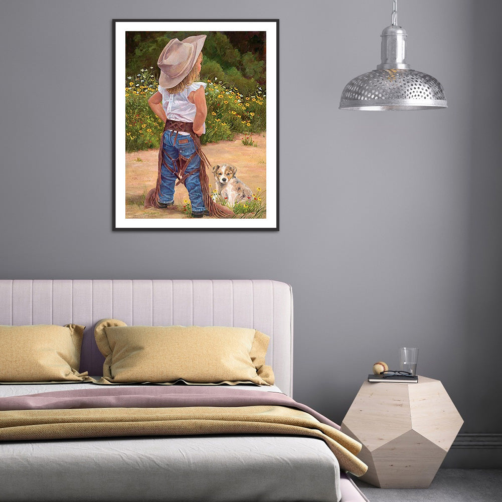 Play Child 30*40CM(Canvas) Full Round Drill Diamond Painting