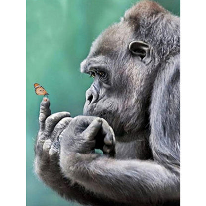 Gorilla 30*40CM(Canvas) Full Round Drill Diamond Painting