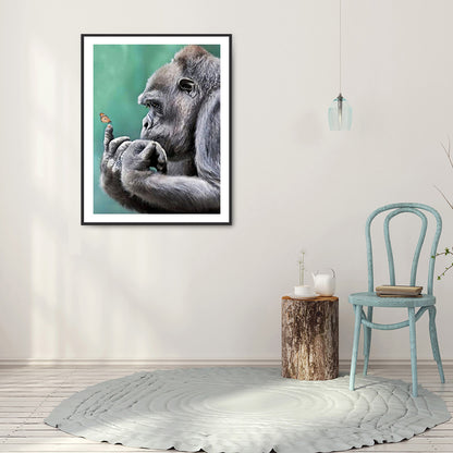 Gorilla 30*40CM(Canvas) Full Round Drill Diamond Painting
