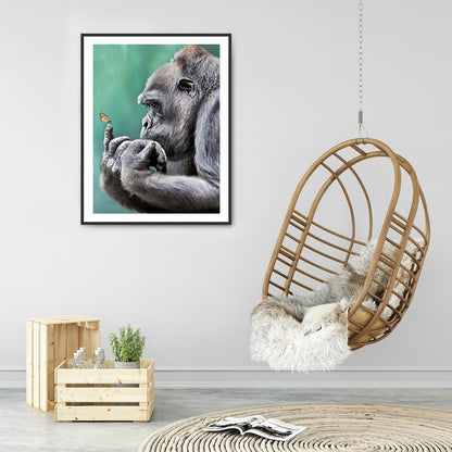 Gorilla 30*40CM(Canvas) Full Round Drill Diamond Painting