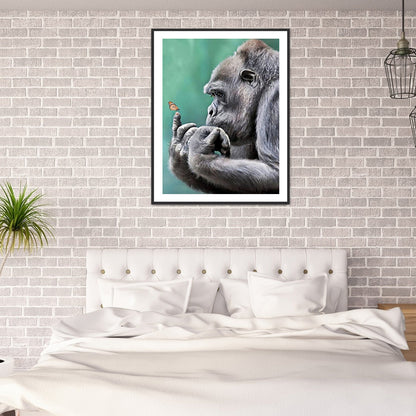 Gorilla 30*40CM(Canvas) Full Round Drill Diamond Painting