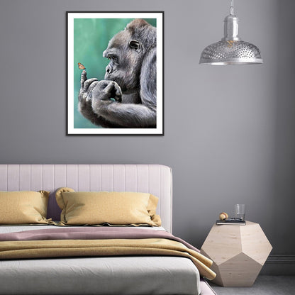 Gorilla 30*40CM(Canvas) Full Round Drill Diamond Painting
