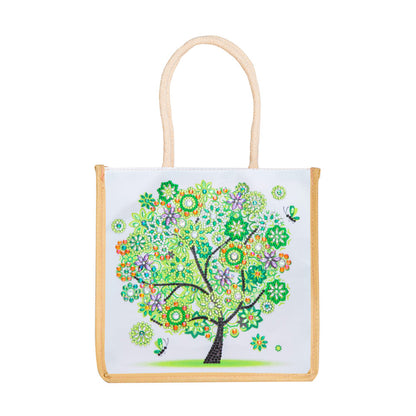 5D Diamond Painting Handbag DIY Eco-friendly Linen Shopping Storage Bags