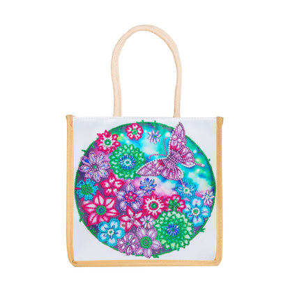 5D Diamond Painting Handbag DIY Eco-friendly Linen Shopping Storage Bags