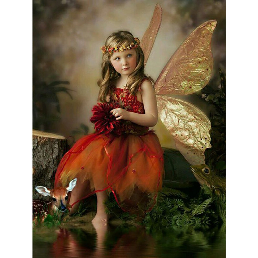 Little Angel 30*40CM(Canvas) Full Round Drill Diamond Painting