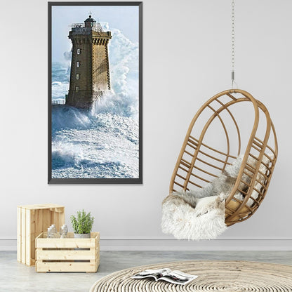 Seaside Lighthouse 40*80CM(Canvas) Full Round Drill Diamond Painting