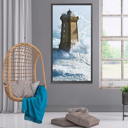 Seaside Lighthouse 40*80CM(Canvas) Full Round Drill Diamond Painting