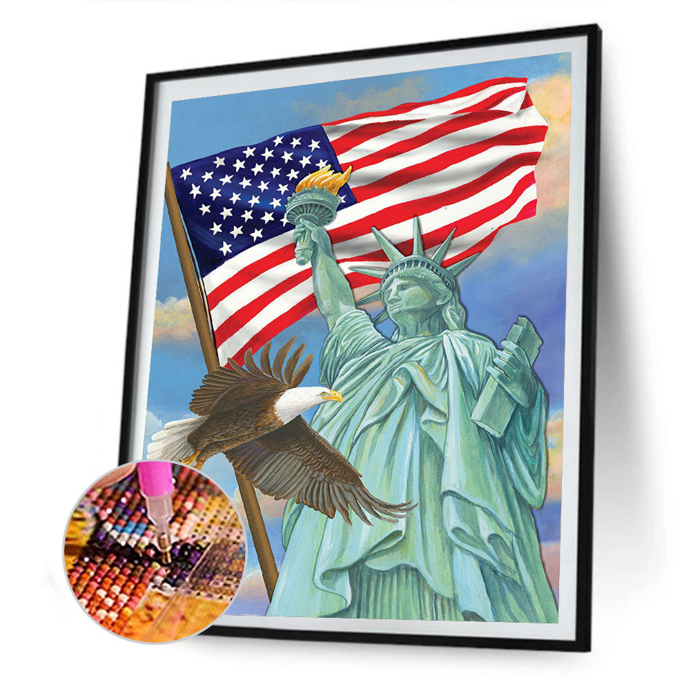 Independence Day 30*40CM(Canvas) Full Round Drill Diamond Painting