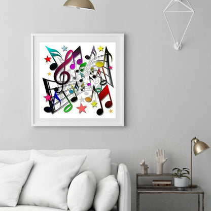 Musical Note 30*30CM(Canvas) Full Round Drill Diamond Painting