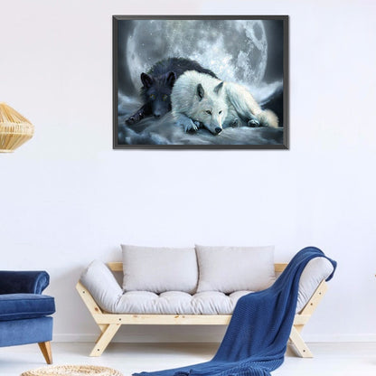Wolf 40*30CM(Canvas) Full Round Drill Diamond Painting