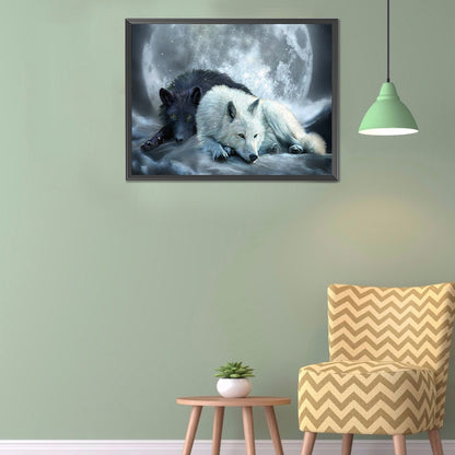 Wolf 40*30CM(Canvas) Full Round Drill Diamond Painting