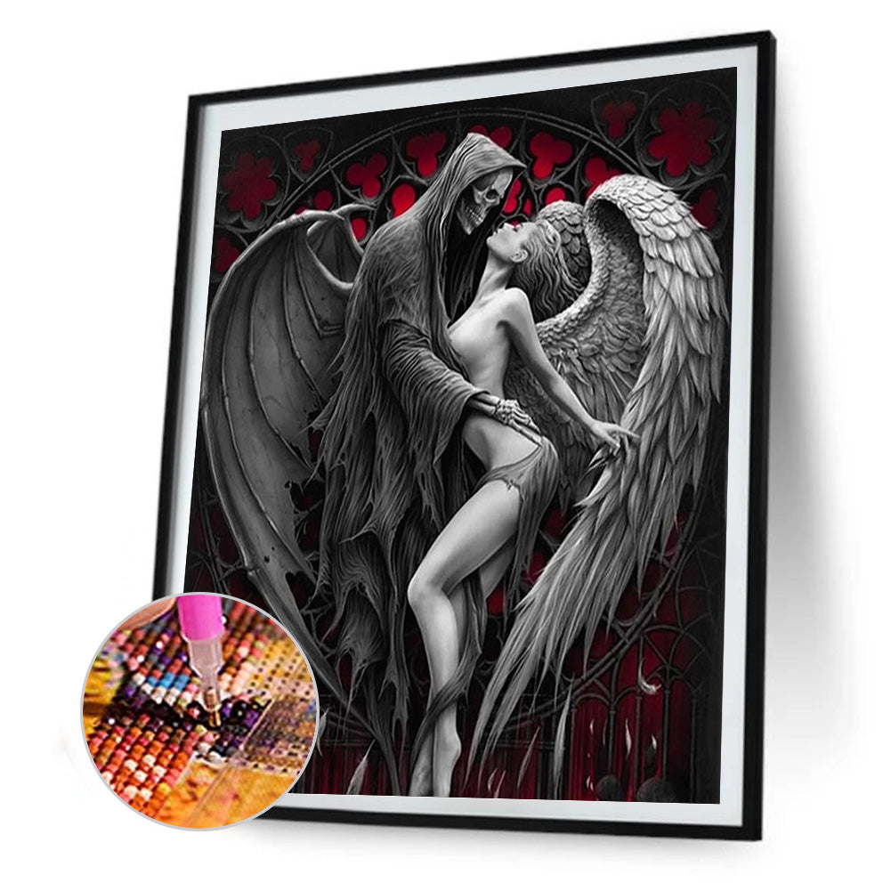 Demons And Angels 30*40CM(Canvas) Full Round Drill Diamond Painting