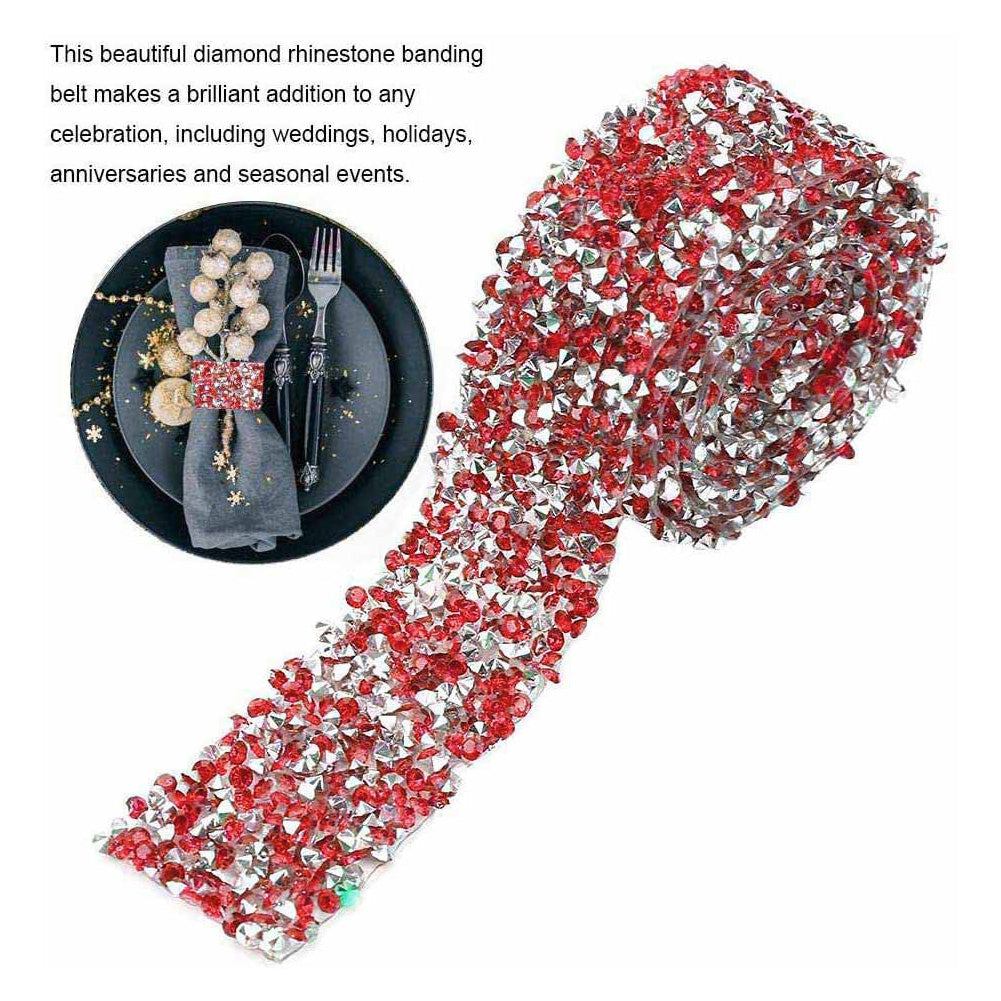 Self Adhesive Crystal Rhinestone Diamond Ribbon DIY Car Phone Sticker Tape
