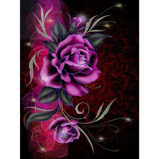 Rose Flower 30*40CM(Canvas) Full Round Drill Diamond Painting