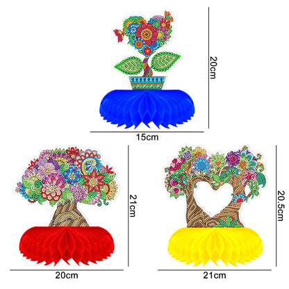 3x 3D Honeycomb Decoration Child Birthday Party Baby Shower Decor Supplies