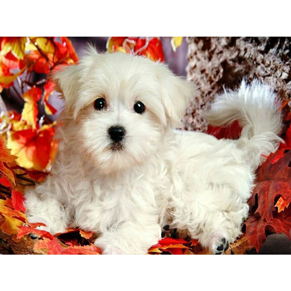 Puppy 40*30CM(Canvas) Full Round Drill Diamond Painting