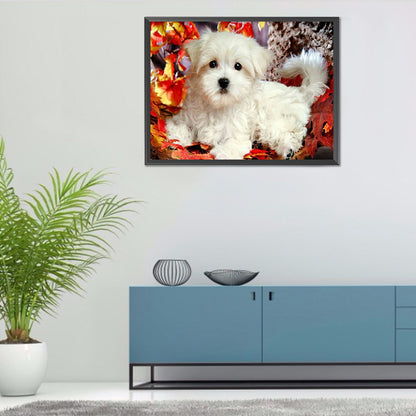 Puppy 40*30CM(Canvas) Full Round Drill Diamond Painting