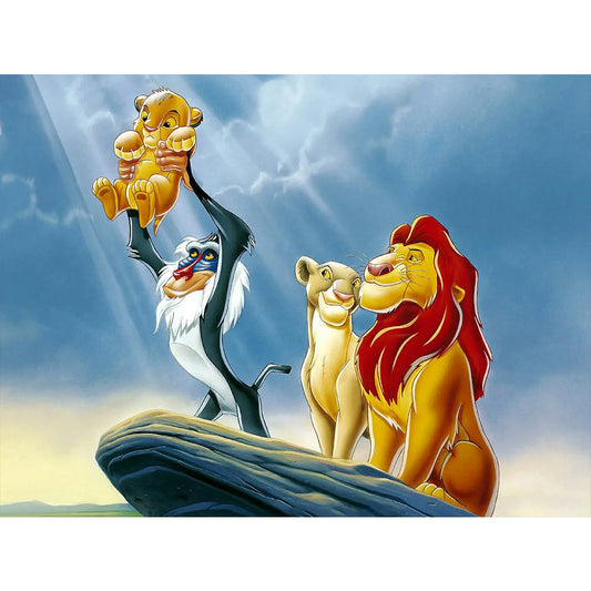 Lion King 40*30CM(Canvas) Full Round Drill Diamond Painting