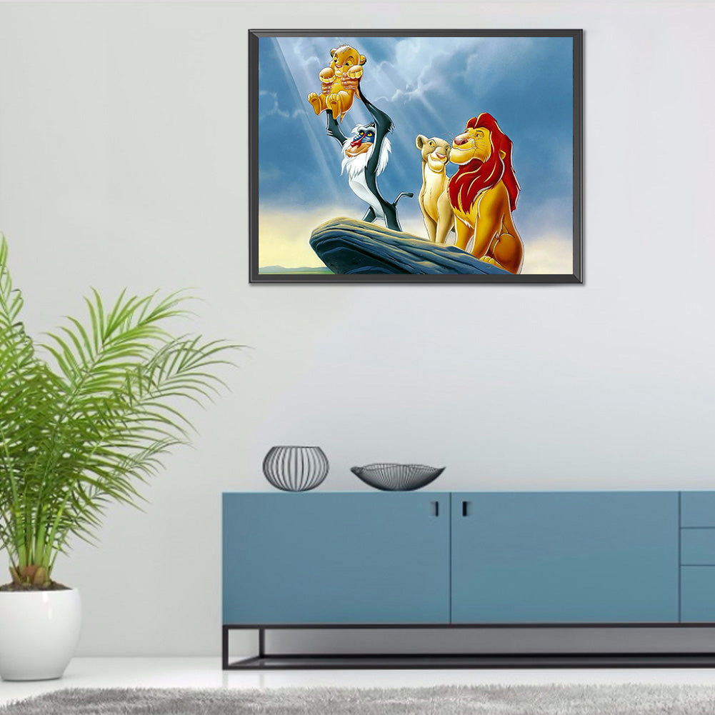 Lion King 40*30CM(Canvas) Full Round Drill Diamond Painting
