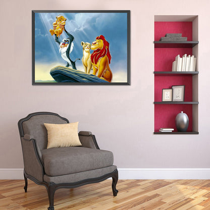Lion King 40*30CM(Canvas) Full Round Drill Diamond Painting