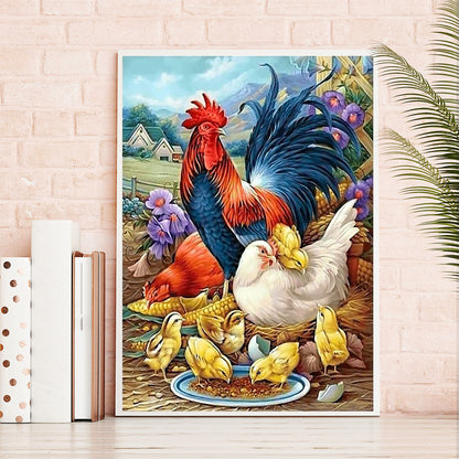 Chicken 30*40CM(Canvas) Full Round Drill Diamond Painting