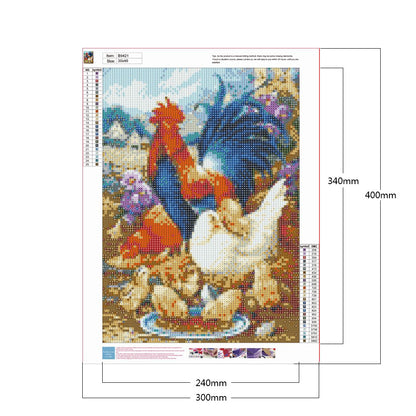 Chicken 30*40CM(Canvas) Full Round Drill Diamond Painting