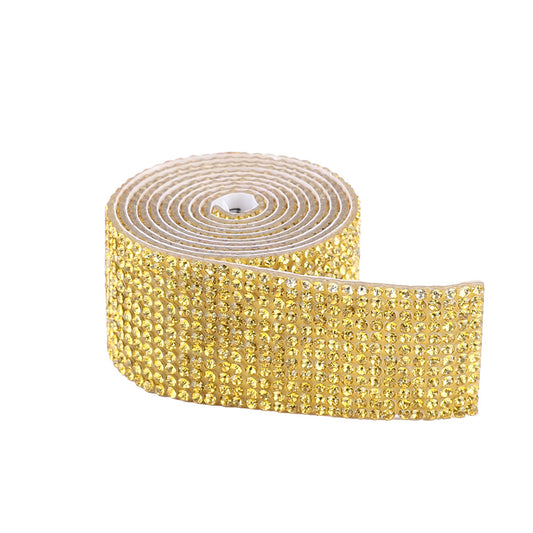 1m Rhinestone Tape Ribbon Self-adhesive Crystal DIY Cake Wrap Wedding Decor