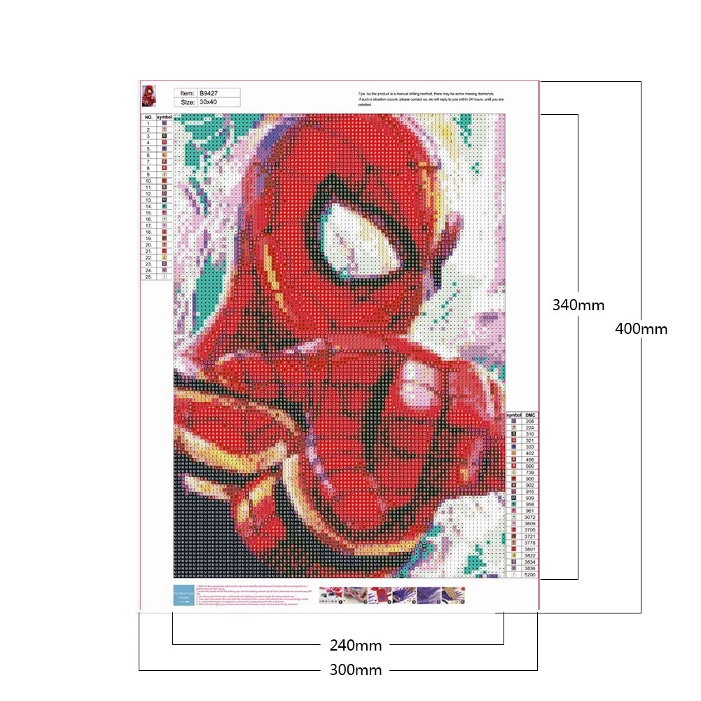 Spiderman 30*40CM(Canvas) Full Round Drill Diamond Painting