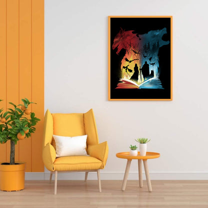 Book World 30*40CM(Canvas) Full Round Drill Diamond Painting