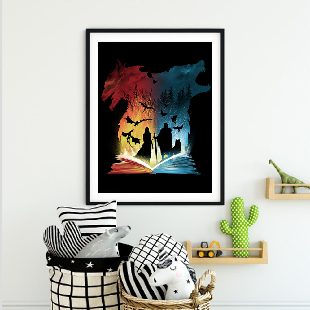 Book World 30*40CM(Canvas) Full Round Drill Diamond Painting