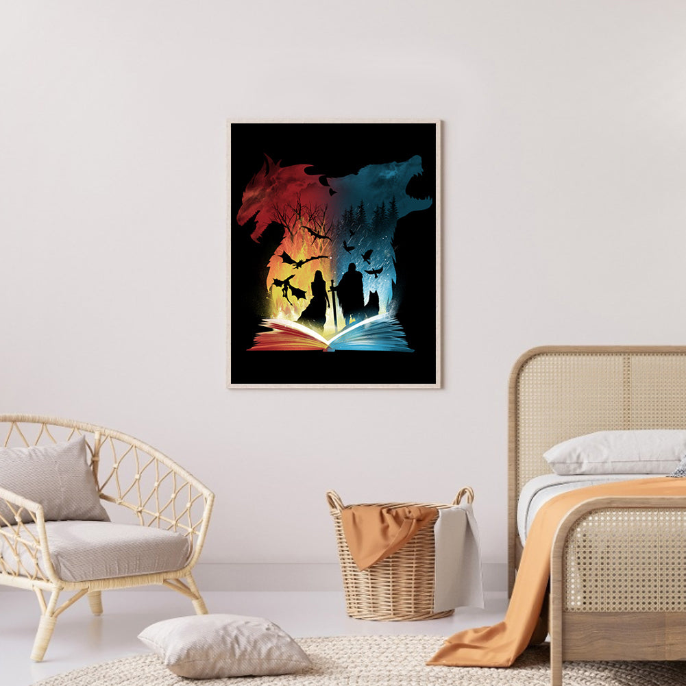 Book World 30*40CM(Canvas) Full Round Drill Diamond Painting