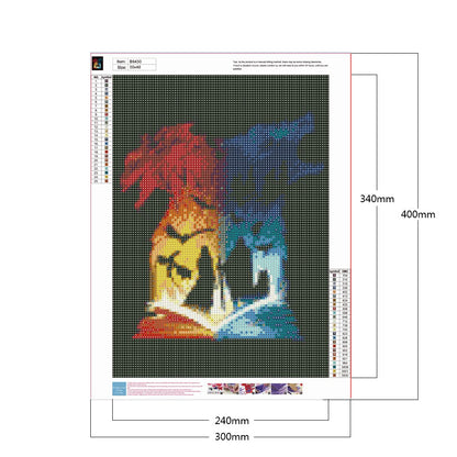 Book World 30*40CM(Canvas) Full Round Drill Diamond Painting