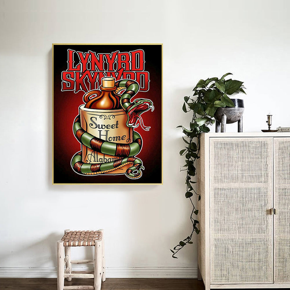 Snake Calligraphy 50*60CM(Canvas) Full Round Drill Diamond Painting