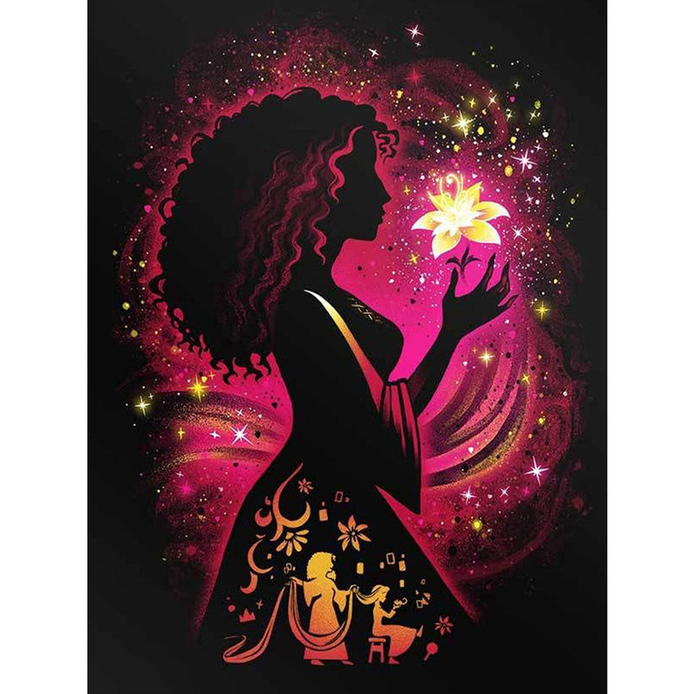 Princess Silhouette 30*40CM(Canvas) Full Round Drill Diamond Painting