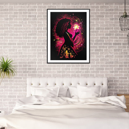 Princess Silhouette 30*40CM(Canvas) Full Round Drill Diamond Painting