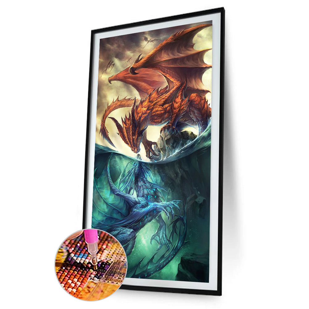 Beast Of Ice And Fire 40*80CM(Canvas) Full Round Drill Diamond Painting