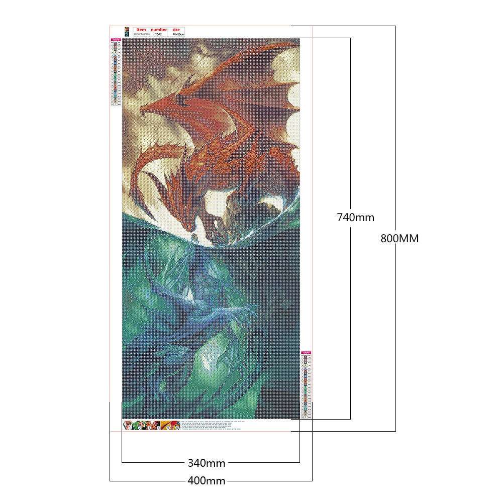 Beast Of Ice And Fire 40*80CM(Canvas) Full Round Drill Diamond Painting
