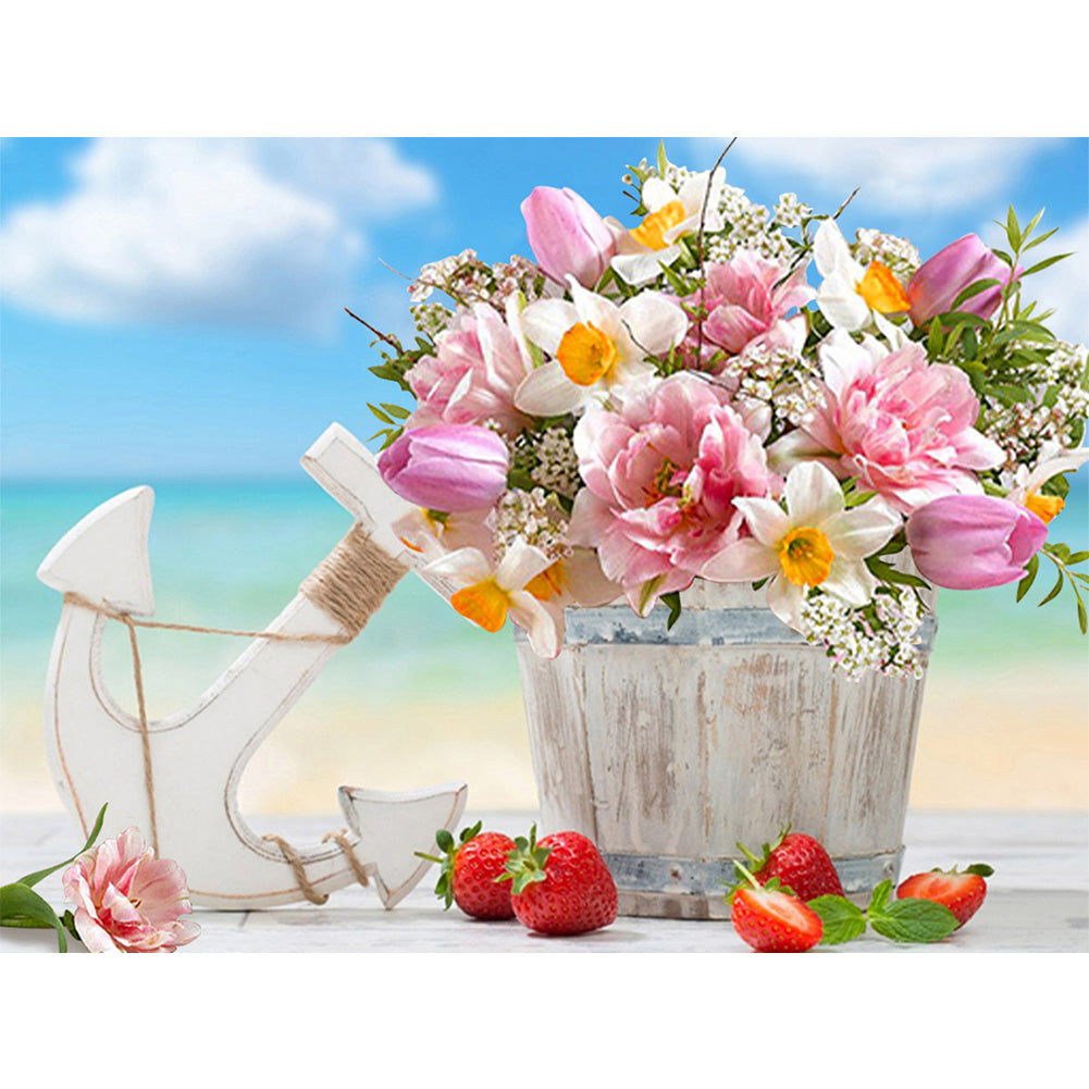 Flowers And Fruits 40*30CM(Canvas) Full Round Drill Diamond Painting