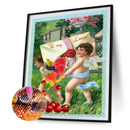 Fairy In The Garden 30*40CM(Canvas) Full Round Drill Diamond Painting