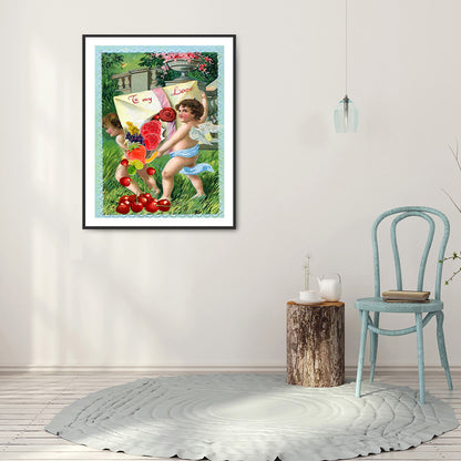 Fairy In The Garden 30*40CM(Canvas) Full Round Drill Diamond Painting