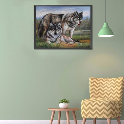 Wolf - Full Round Drill Diamond Painting 40*30CM