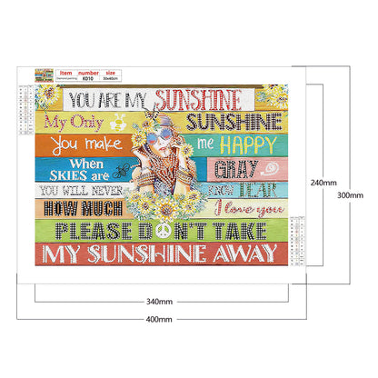 English 40*30CM(Canvas) Special Shaped Drill Diamond Paiting
