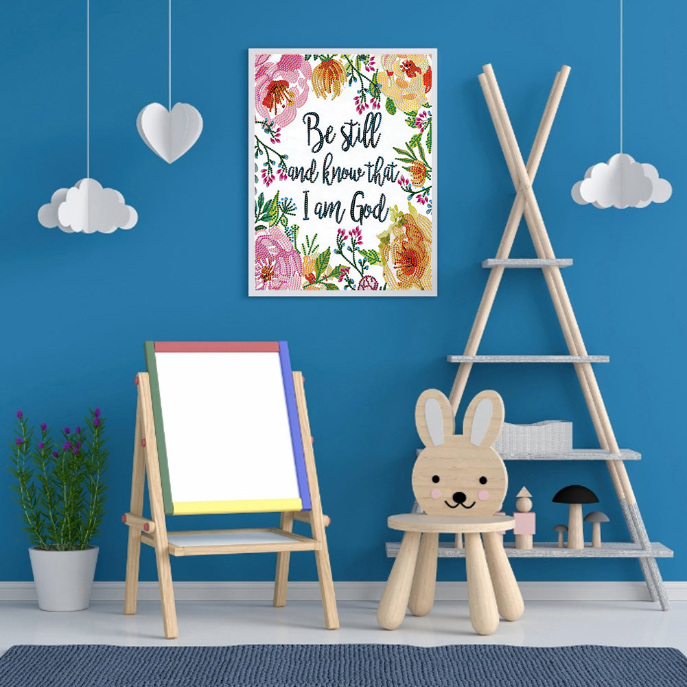 English 30*40CM(Canvas) Special Shaped Drill Diamond Paiting