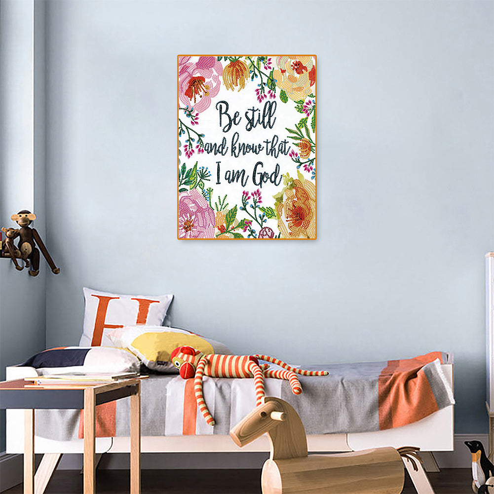 English 30*40CM(Canvas) Special Shaped Drill Diamond Paiting