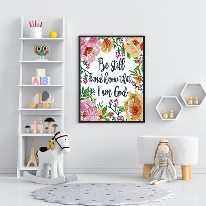 English 30*40CM(Canvas) Special Shaped Drill Diamond Paiting