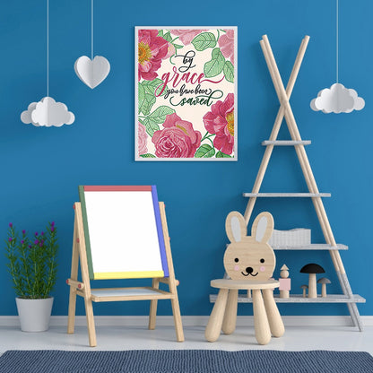 English 30*40CM(Canvas) Special Shaped Drill Diamond Paiting