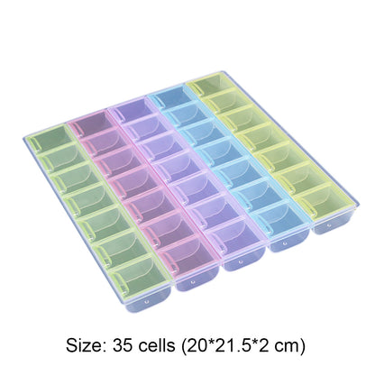 Nail Art Storage Box Diamond Painting Crystal Beads Organizer Holder Case
