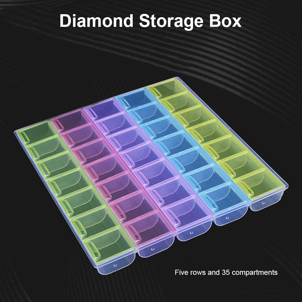 Nail Art Storage Box Diamond Painting Crystal Beads Organizer Holder Case