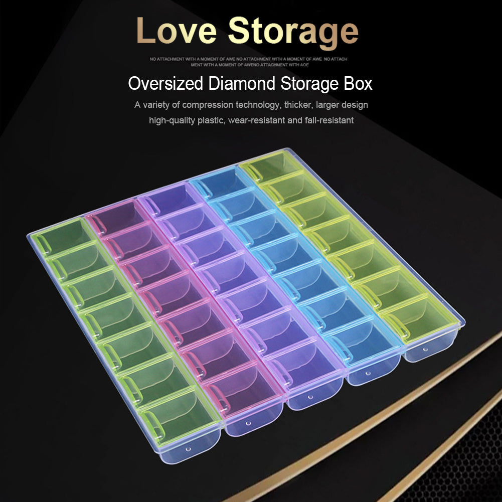 Nail Art Storage Box Diamond Painting Crystal Beads Organizer Holder Case